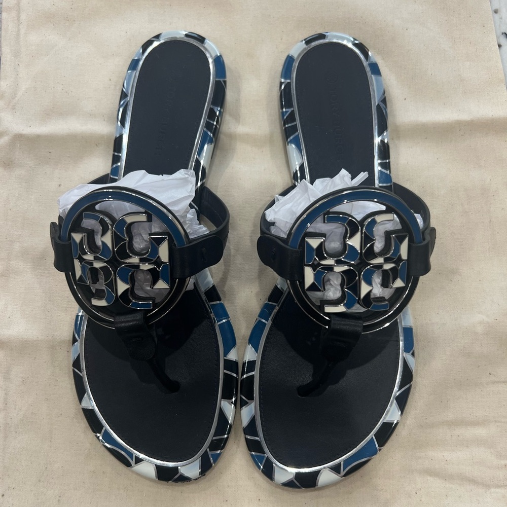 Authentic and unique, black Tory Burch Miller 8.5 sandal